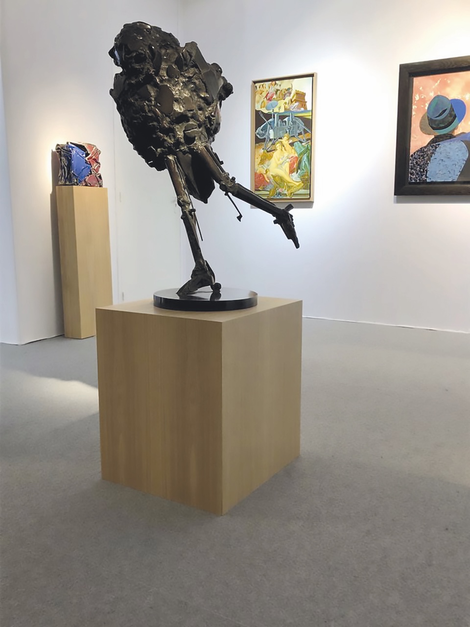 Socle en placage chêne